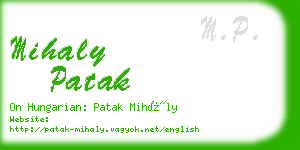 mihaly patak business card
